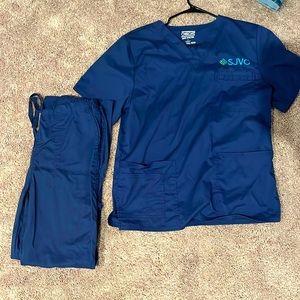 Unisex Men/Women Navy Blue Scrubs